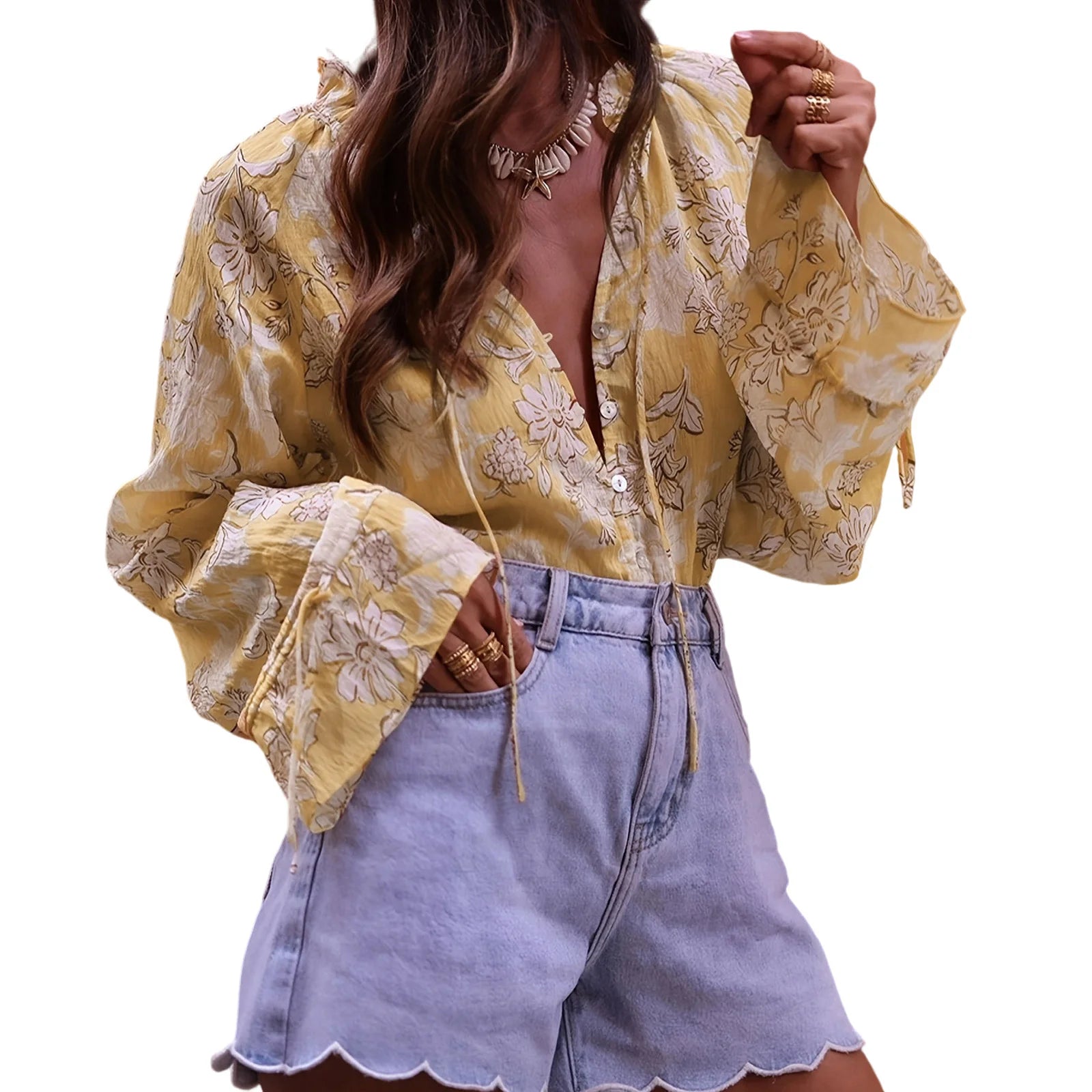 Boho Floral Blouse
